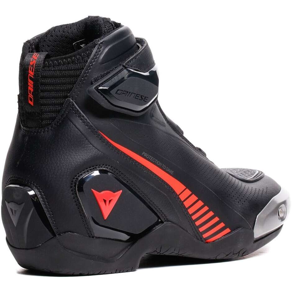 Dainese SUPERYA Motorradschuhe Schwarz Rot Fluoreszierend