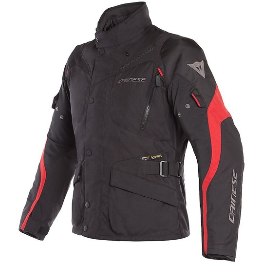 Dainese TEMPEST 2 D-DRY D-Dry Fabric Motorcycle Jacket Black Red