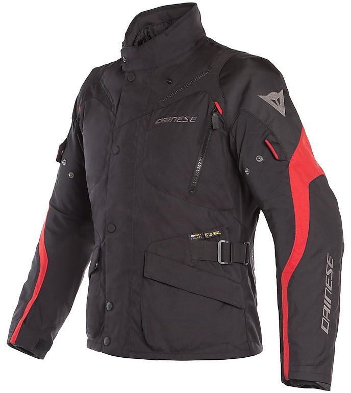 Dainese TEMPEST 2 D-DRY D-Dry Fabric Motorcycle Jacket Black Red