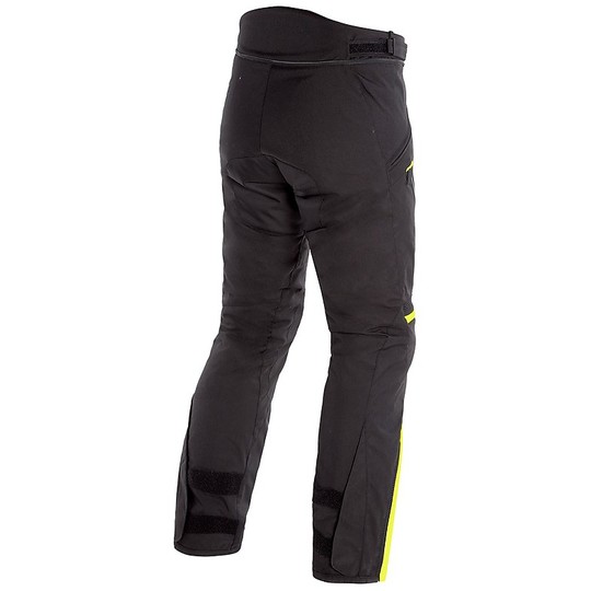 Dainese TEMPEST 2 D-DRY D-Dry Fabric Motorcycle Pants Black Fluo Yellow