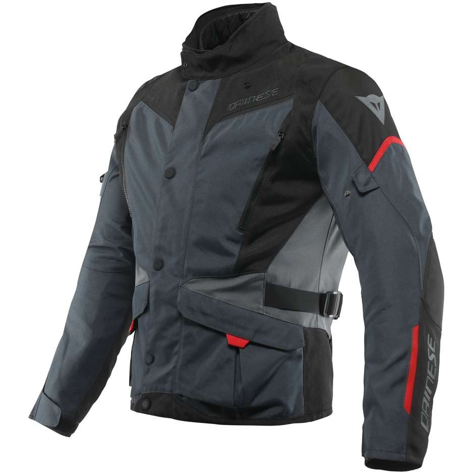 Dainese TEMPEST 3 D-DRY Motorcycle Jacket Black Lava Red