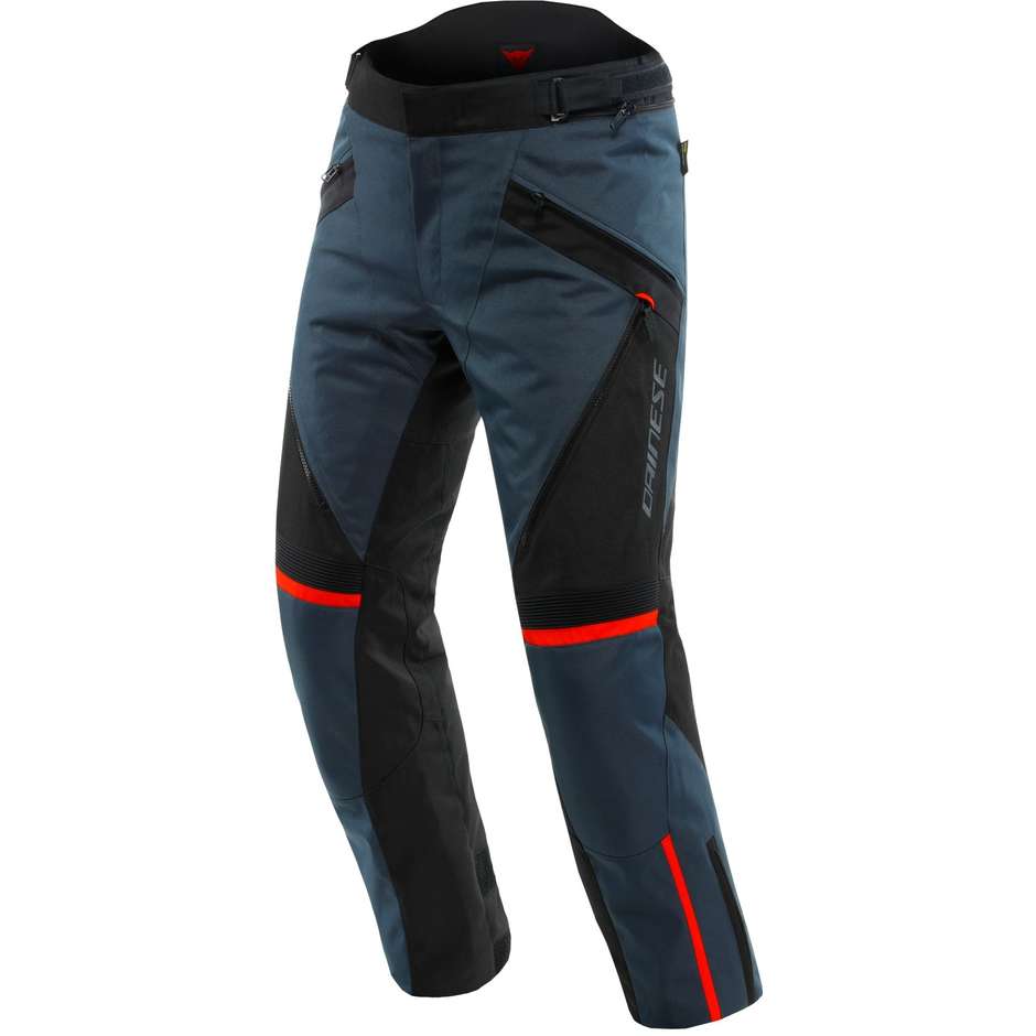Dainese TEMPEST 3 D-DRYEbony Motorcycle Pants Black Lava Red