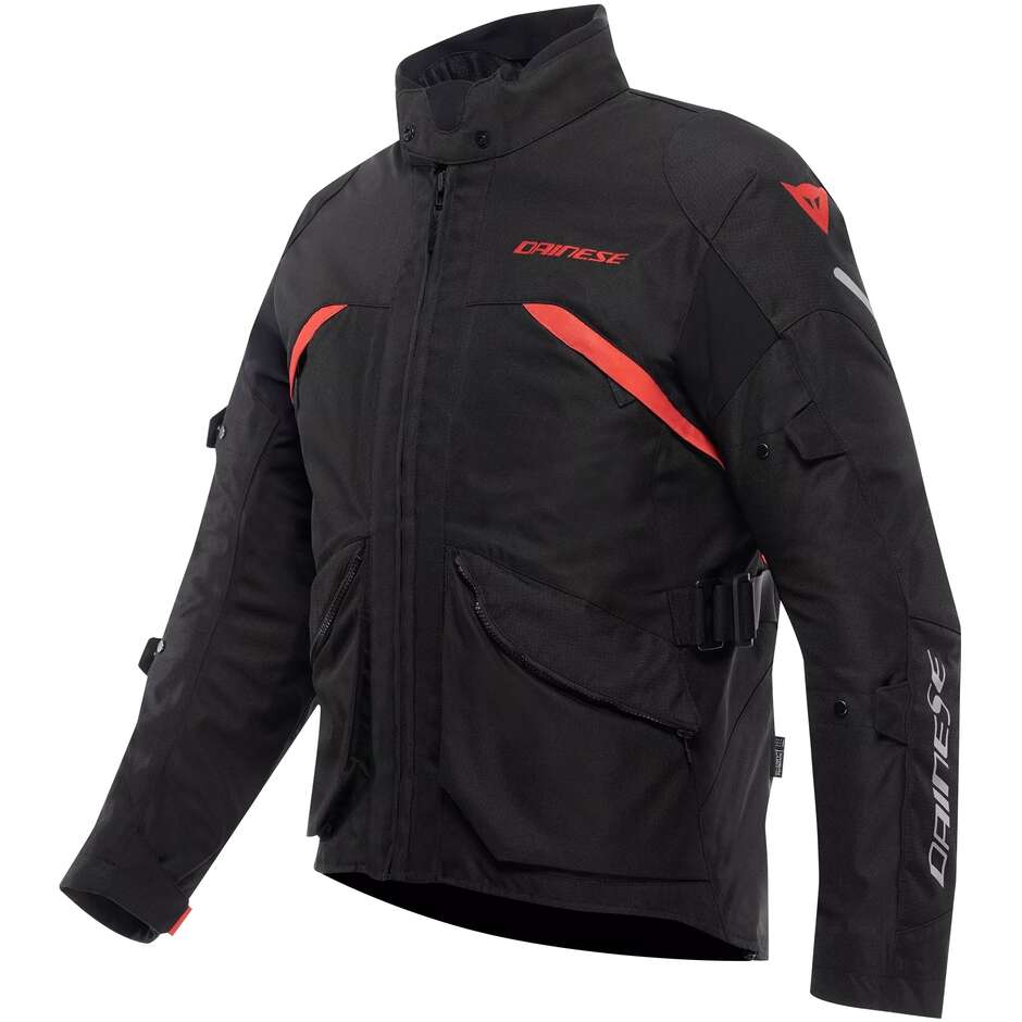 Dainese TEMPEST 4 D-DRY Motorcycle Jacket Black Black Red
