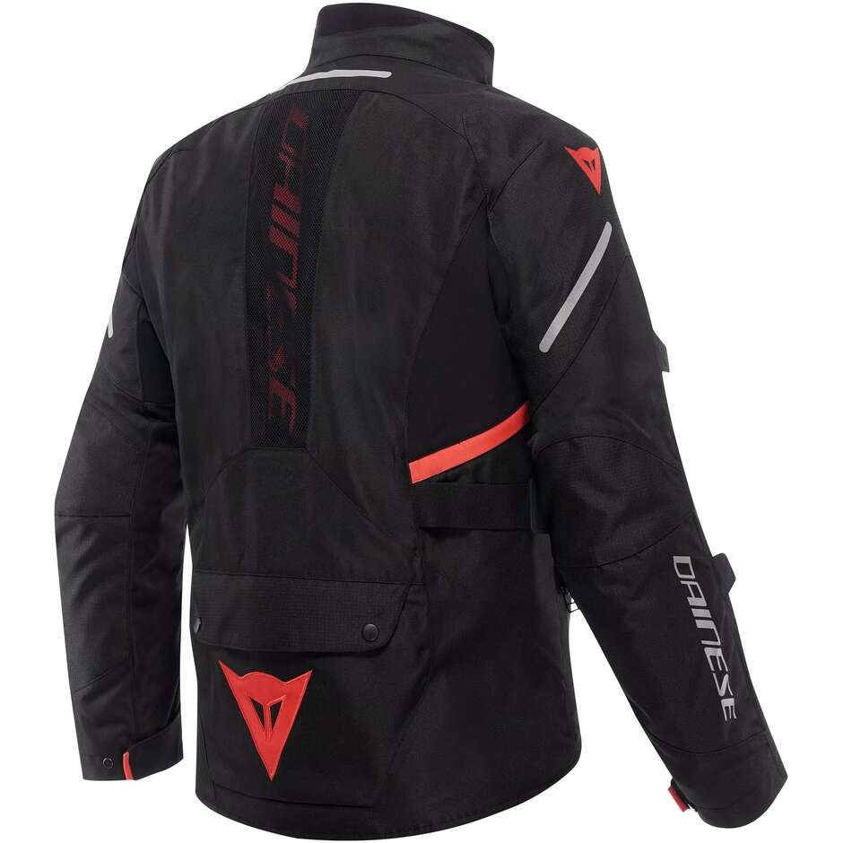 Dainese TEMPEST 4 D-DRY Motorcycle Jacket Black Black Red