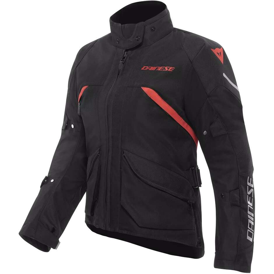 Dainese TEMPEST 4 D-DRY WMN Damen-Motorradjacke Schwarz/Rot