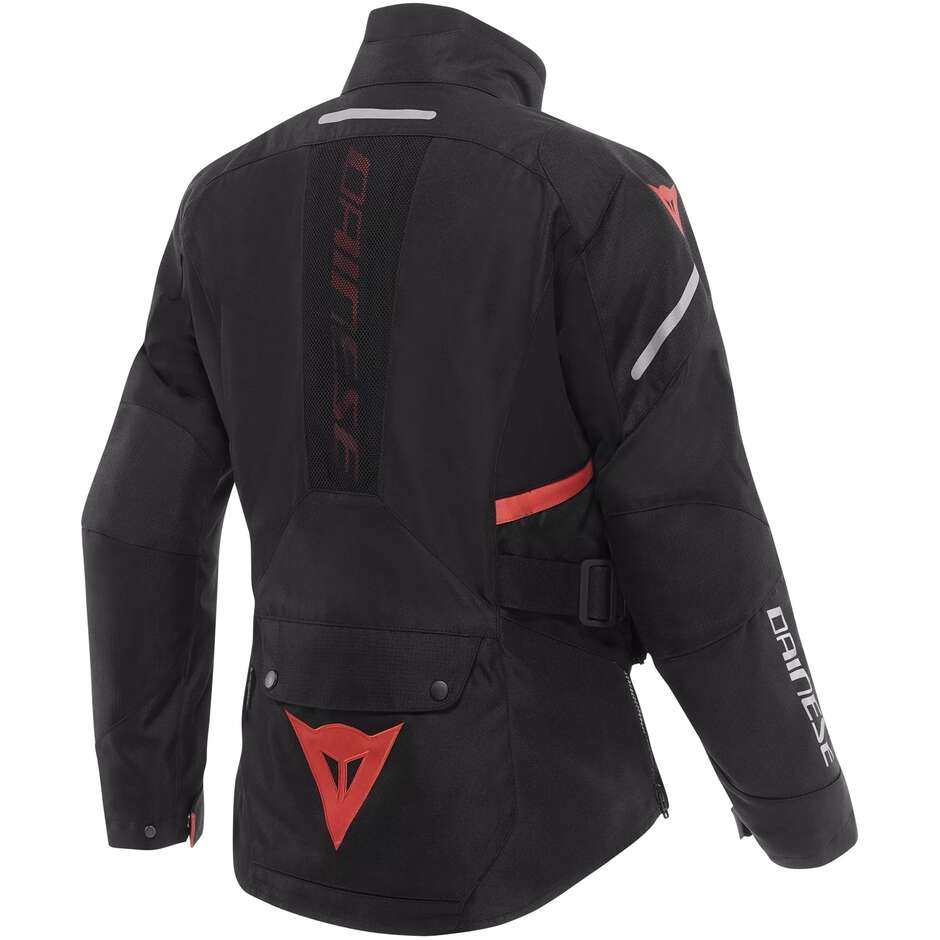 Dainese TEMPEST 4 D-DRY WMN Damen-Motorradjacke Schwarz/Rot