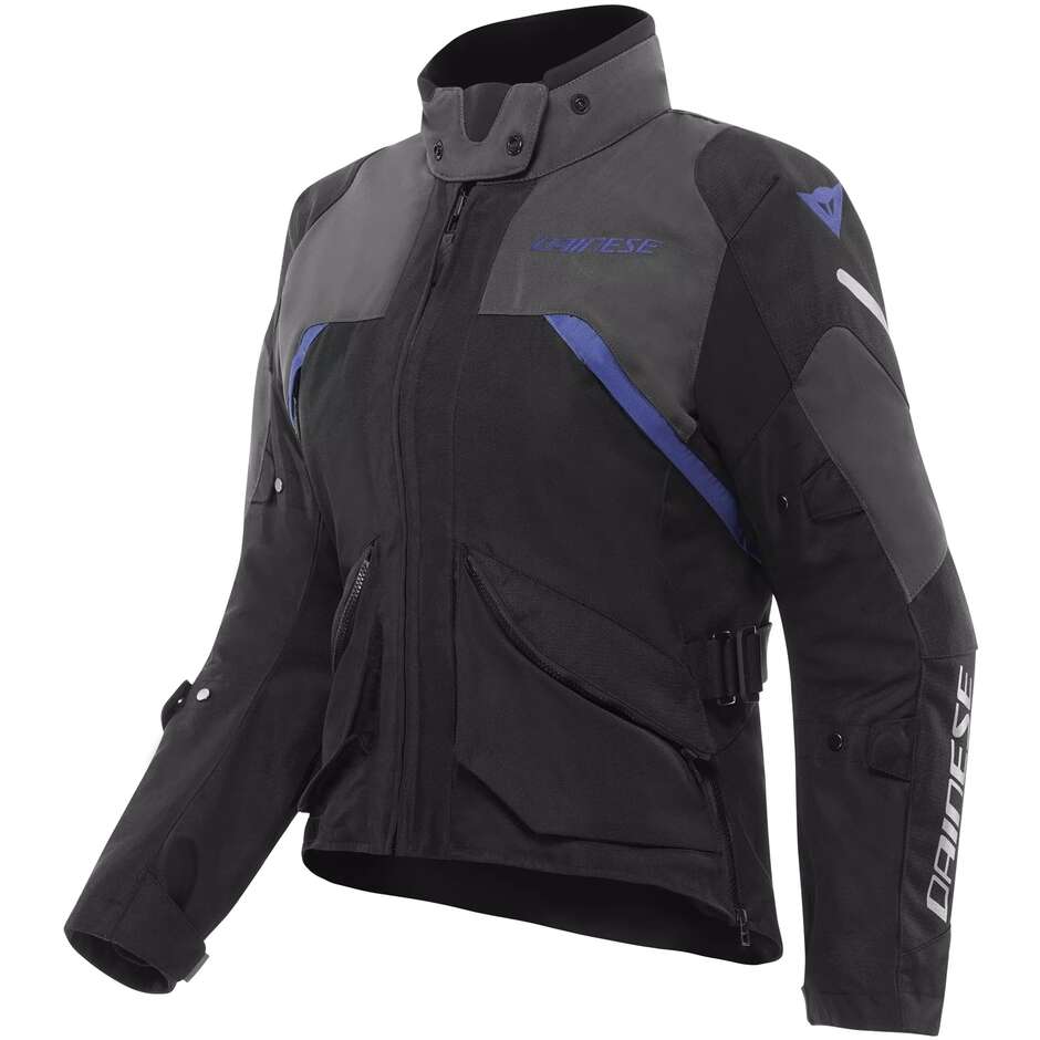 Dainese TEMPEST 4 D-DRY WMN Women's Motorcycle Jacket Black Raven Blue