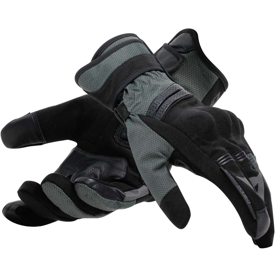 Dainese TEYDE GORE-TEX Motorcycle Gloves Black Military Green