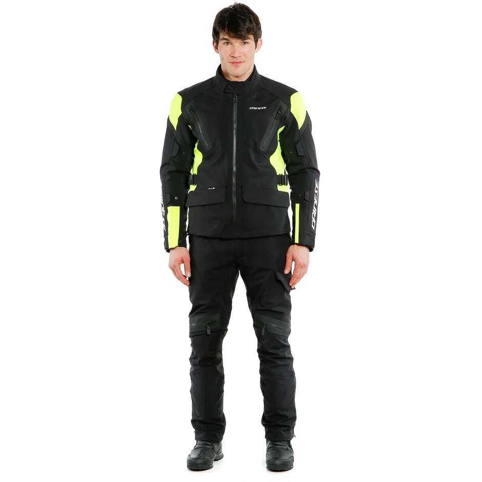Dainese TONALE D-DRY Black Yellow Fluo Motorcycle Jacket