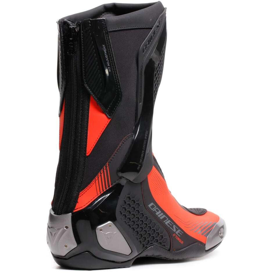 Dainese TORQUE 4 Motorcycle Boots Black Red Fluo