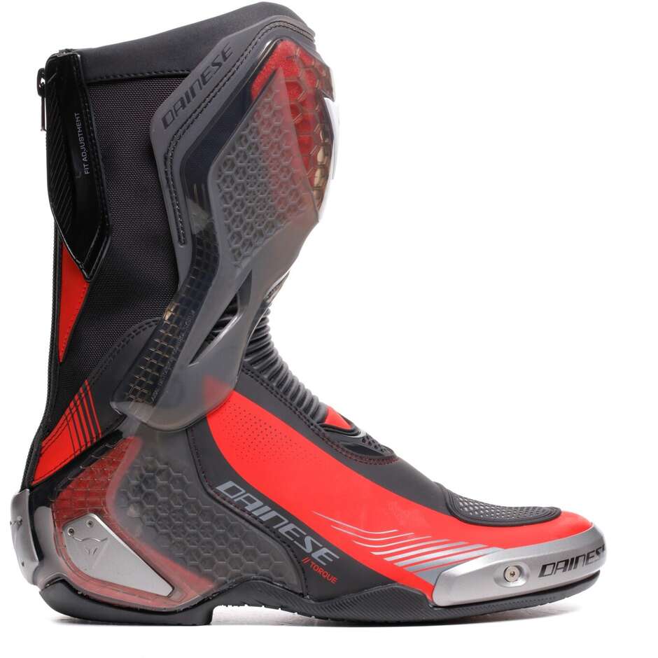 Dainese TORQUE 4 S Motorcycle Boots Black Lava Red