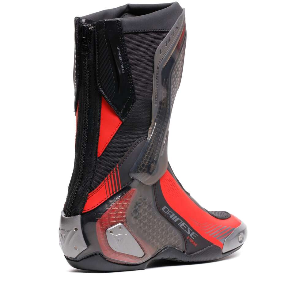 Dainese TORQUE 4 S Motorcycle Boots Black Lava Red