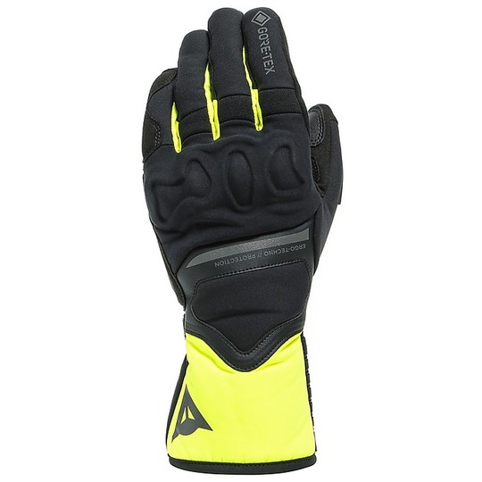 Dainese Turing Motorcycle Gloves NEMBO GORE-TEX + Gore-Grip Black Yellow Fluo