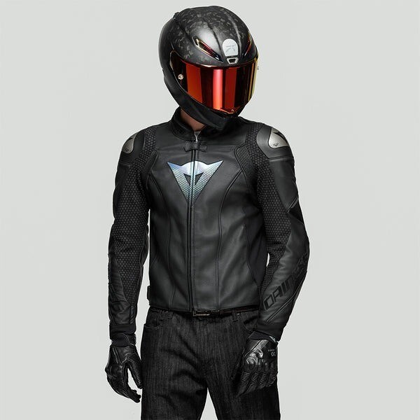 Dainese VALOROSA 50th LTD QDF Black Leather Motorcycle Jacket For 