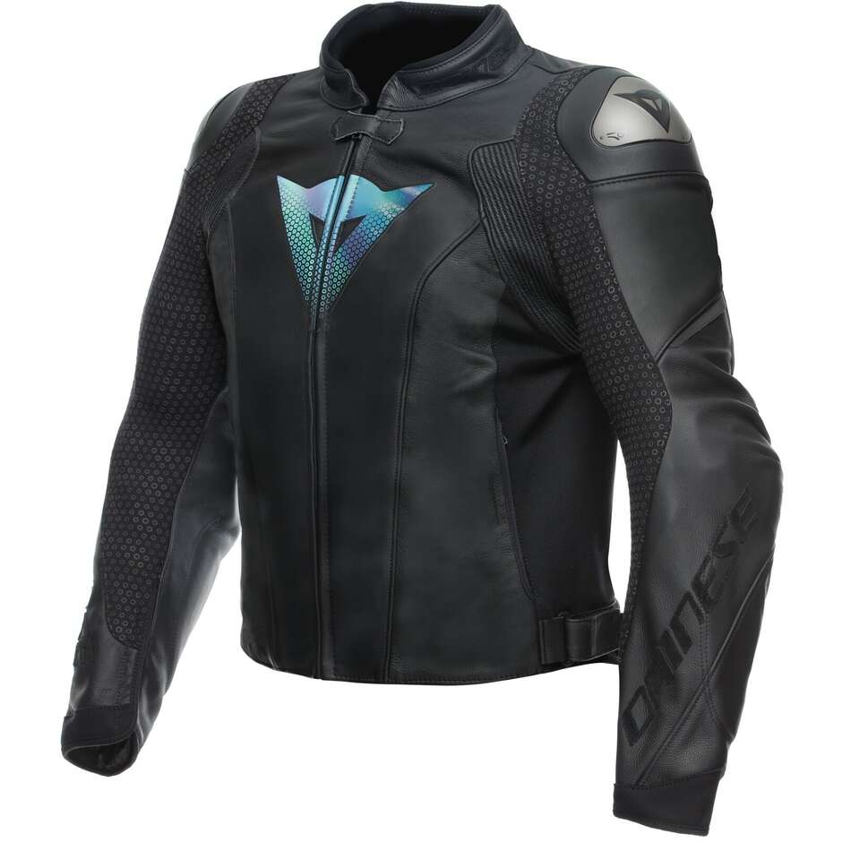 Dainese VALOROSA 50th LTD QDF Blouson de moto en cuir noir