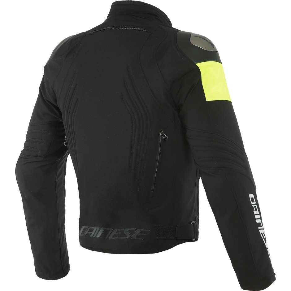 Dainese VR46 PODIUM D-DRY Motorcycle Jacket Black Yellow Fluo