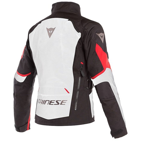 Dainese Women's Motorcycle Jacket Dainese Fabric TEMPEST 2 LADY D-DRY Gray Black Red