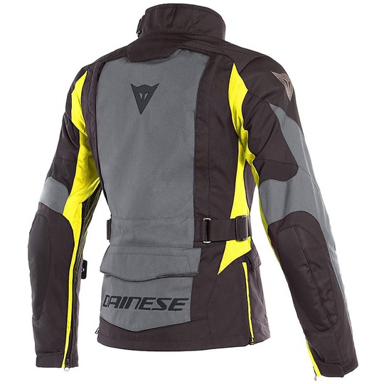 Dainese X-TOURER LADY D-DRY Dony Leather Jacket Woman D-DRY Ebony Black Fluo Yellow