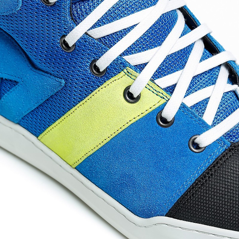 Dainese YORK AIR Summer Sport Motorcycle Sneaker Blue Yellow Fluo
