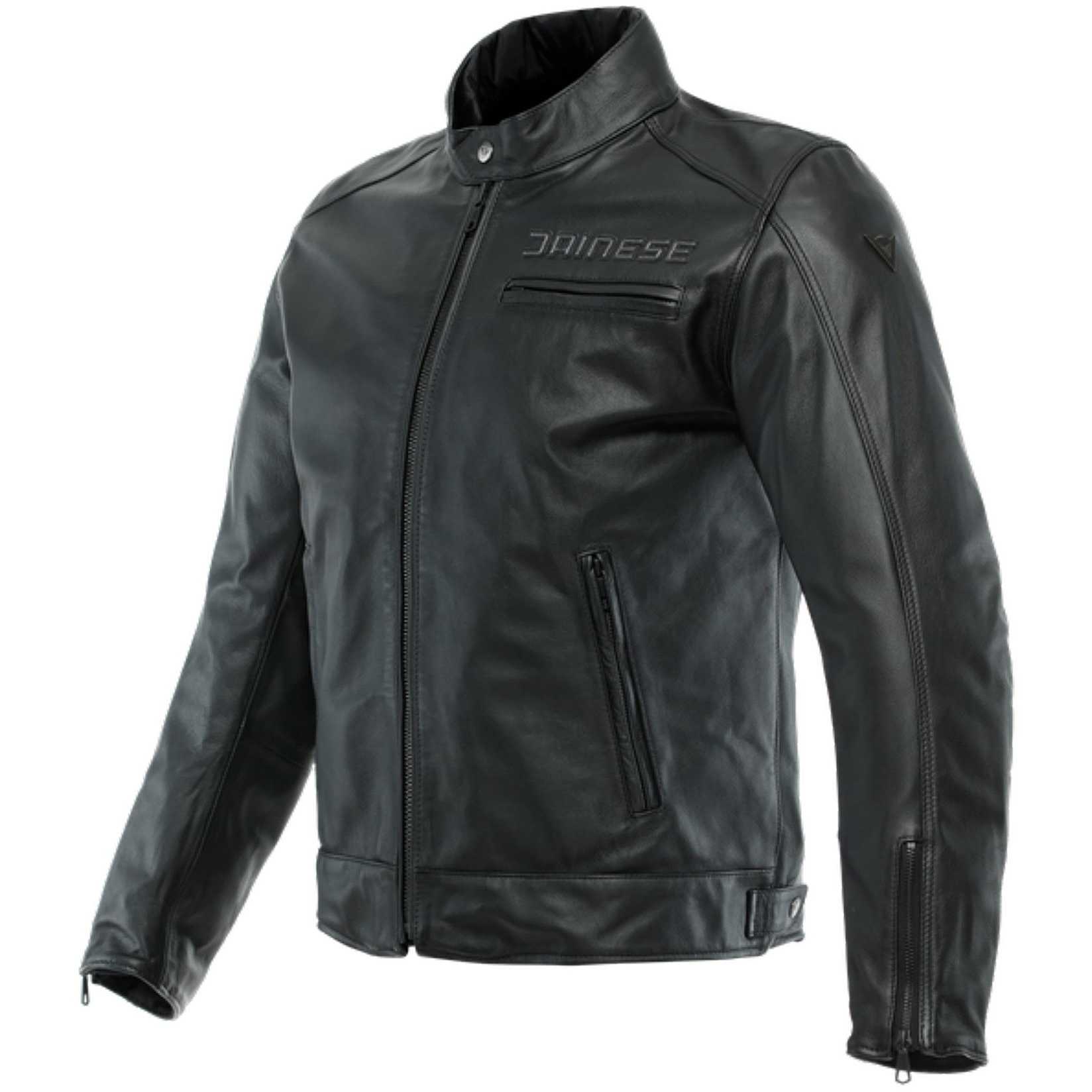Dainese ZAURAX Custom Leather Motorcycle Jacket Black For Sale Online ...