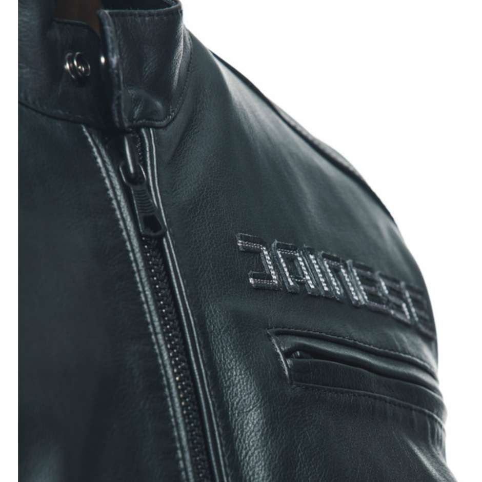 Dainese ZAURAX Custom Leather Motorcycle Jacket Black
