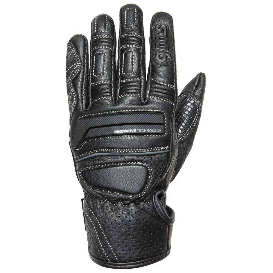 Damen Motorradhandschuhe aus Gms NAVIGATOR Lady Schwarz Leder