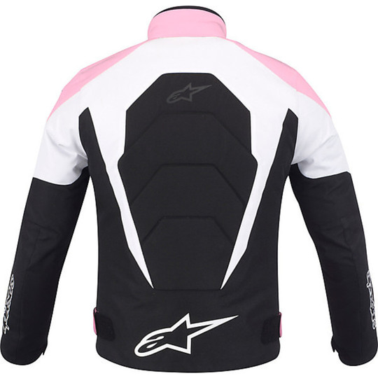 Damen Motorradjacke Alpinestar Stabile T-GP Plus-Schwarz / Weiß / Pink