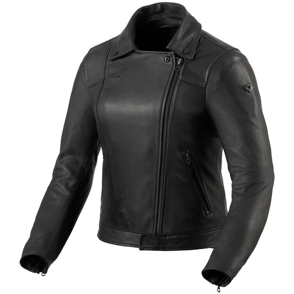 Damen-Motorradjacke aus Custom Rev'it LIV LADIES Black Leather