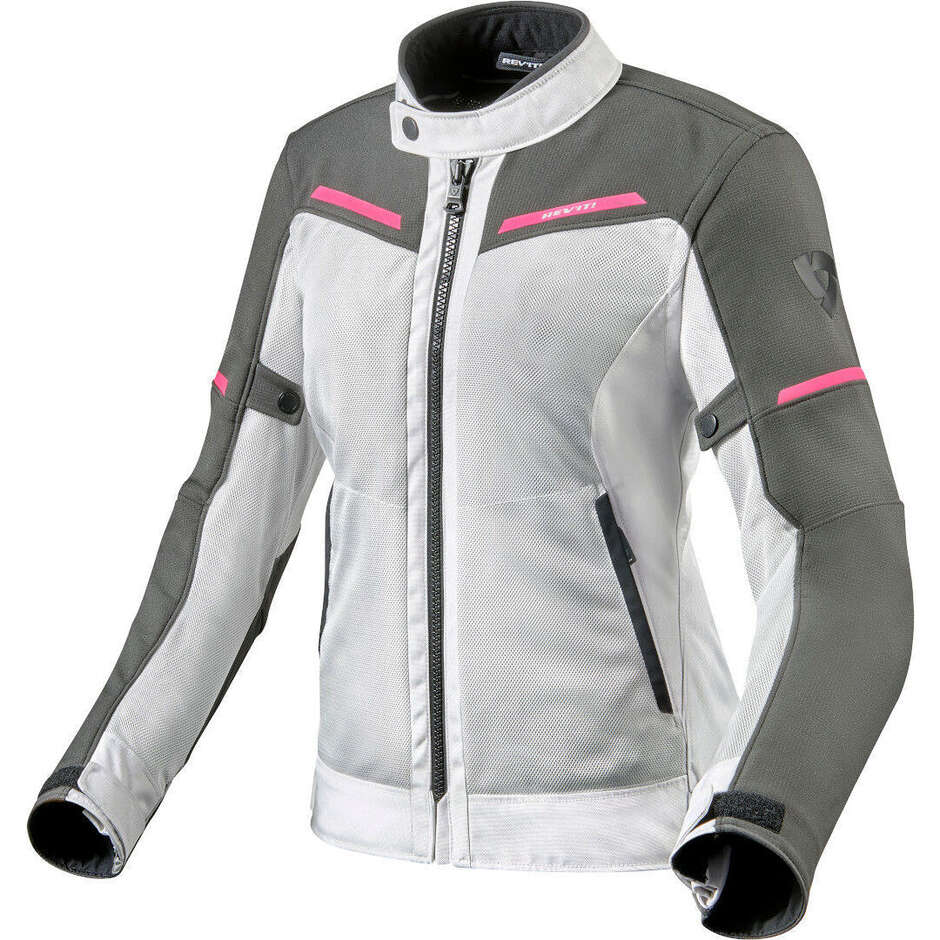 Damen Motorradjacke Perforated Rev'it AIRWAVE 3 LADY Silber Pink