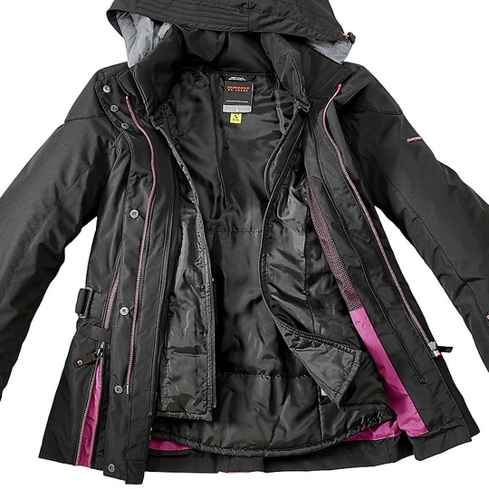 Damen Urban Bike Jacket Spidi STORMY H2Out Schwarz Pink