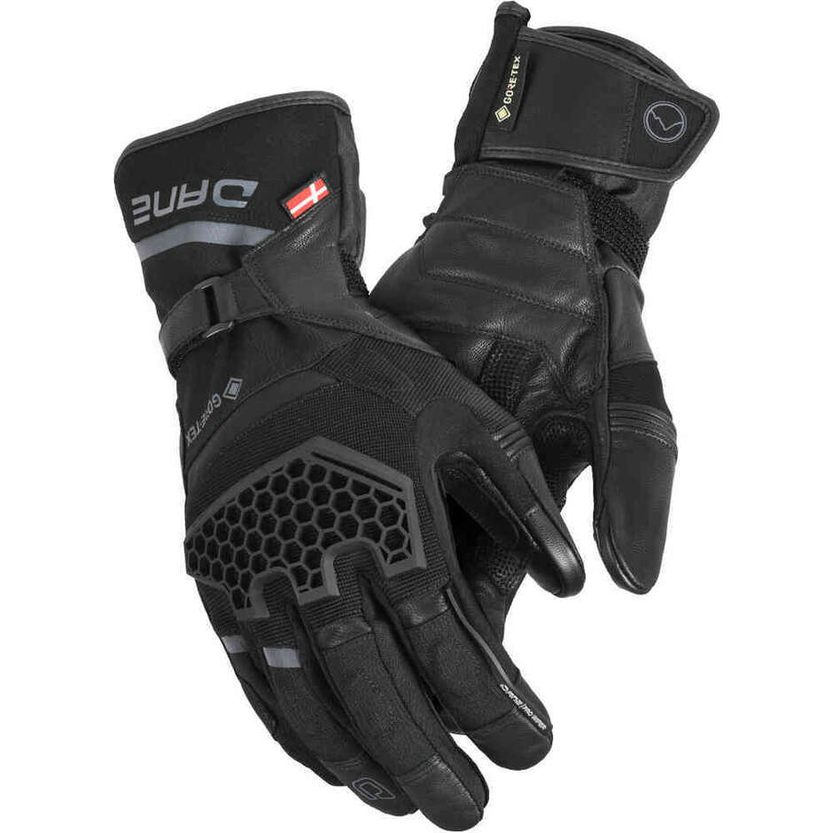 Dane Odin Gore-Tex Grip Winter Motorcycle Gloves Black
