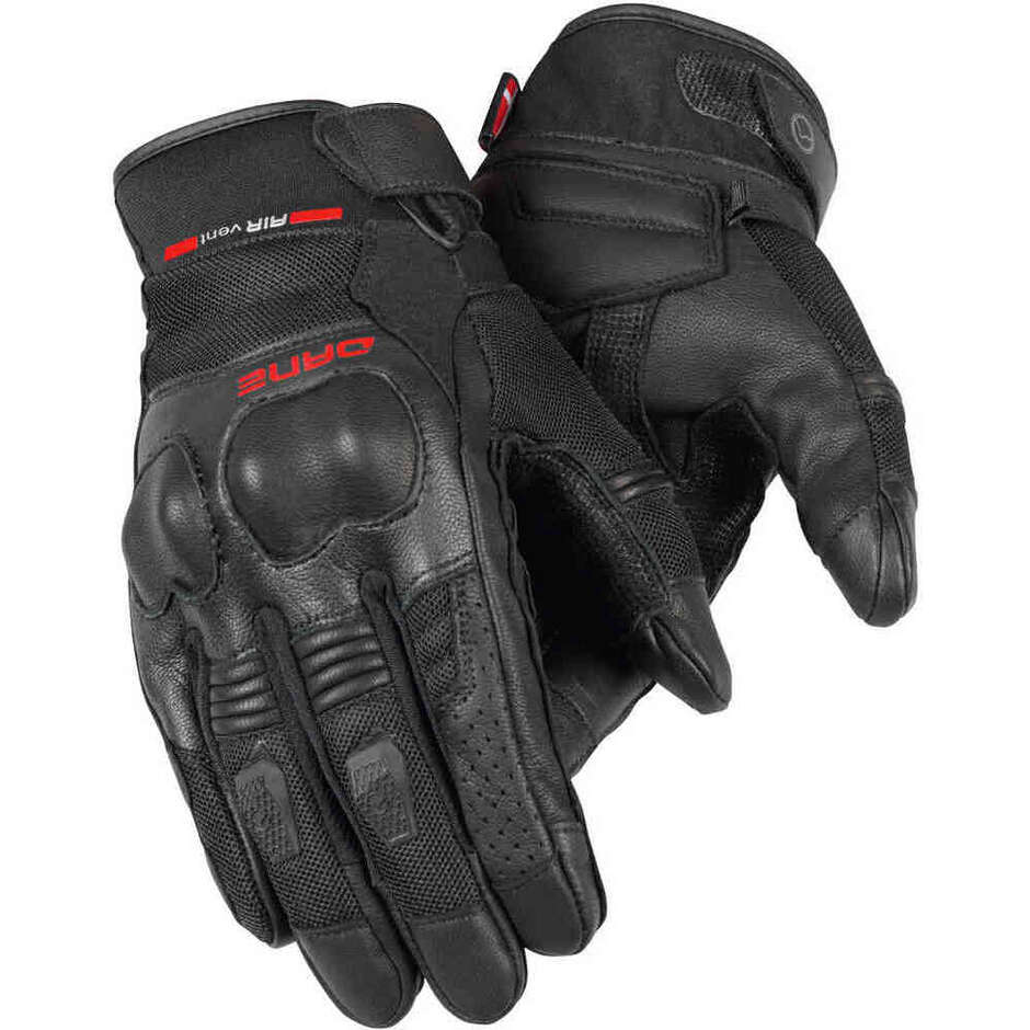 Dane Samso Schwarze Sommer-Motorradhandschuhe