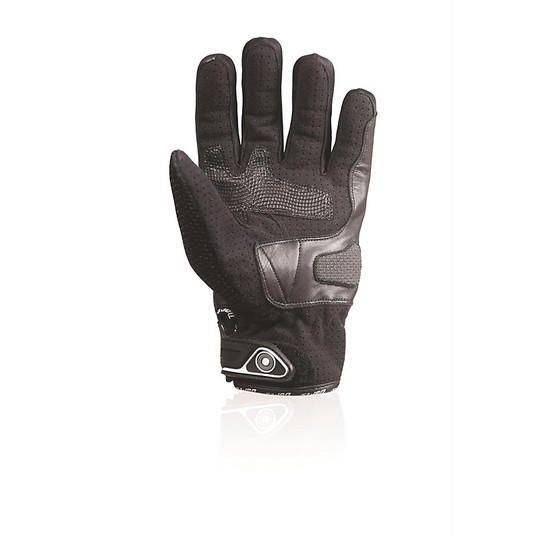 Darts Summer Motorcycle Gloves, Leather and Leather Leader Certified Black
