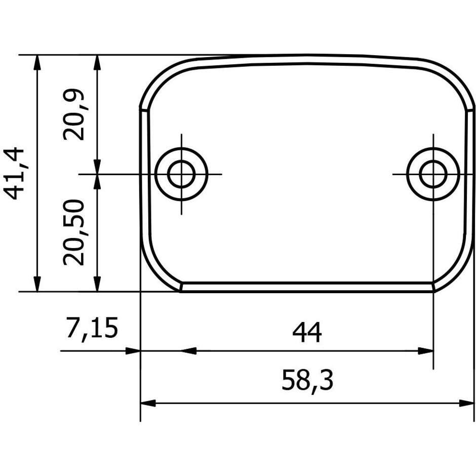 Deckel für Bremsflüssigkeitsbehälter vorn - Streaks CNC Racing TF881 Silber