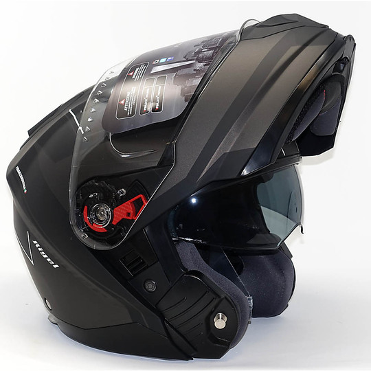 DELTA RG Black Modular Motorcycle Helmet