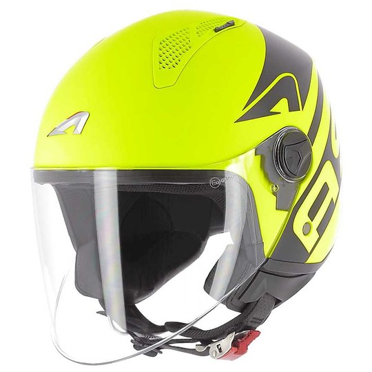 Demi-Jet Astone Motorcycle Helmet MINIJET LINK Fluo Yellow