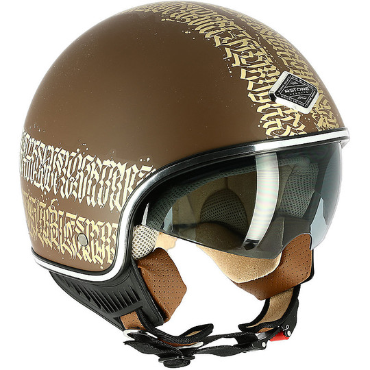 Demi Jet casque de moto personnalisé Astone MINIJET 66 tatouage abstrait Cali Matt Brown