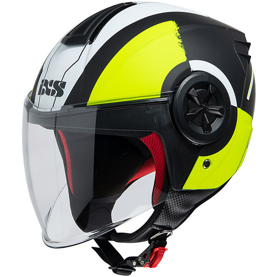 Demi Jet iXS 851 1.0 Motorcycle Helmet Matte Black Yellow