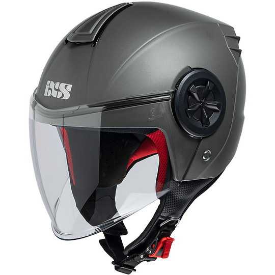 Demi Jet iXS 851 1.0 Motorcycle Helmet Matte Gray