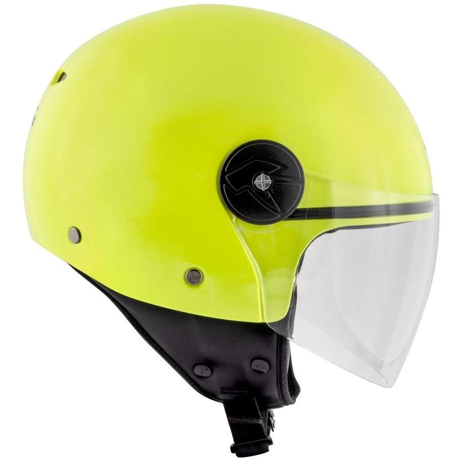Demi-Jet Kappa Helmet KV40 HAWAII Basic Yellow Fluo