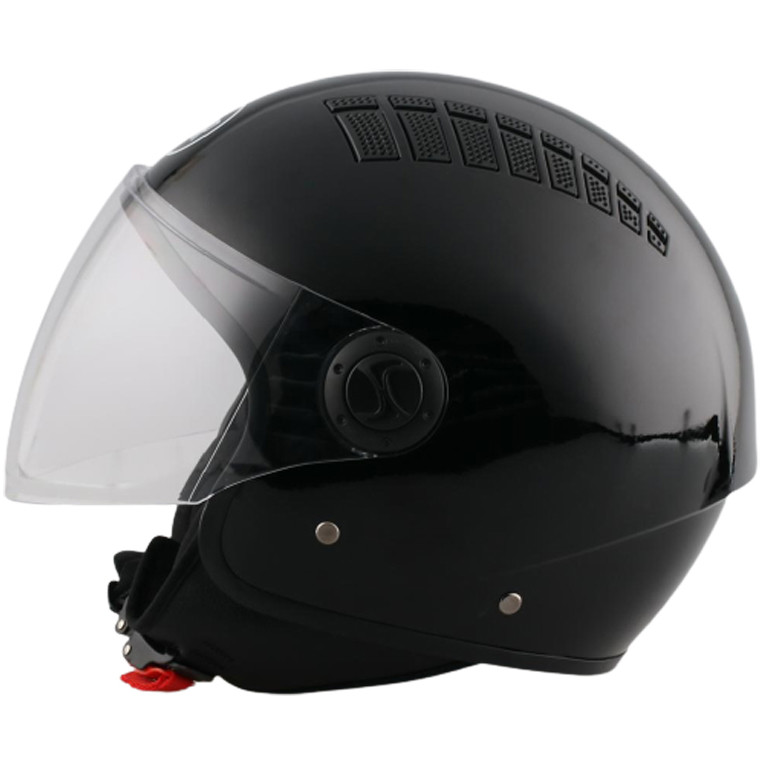Demi-Jet Moto Helm BHR 810 Air Glossy Black