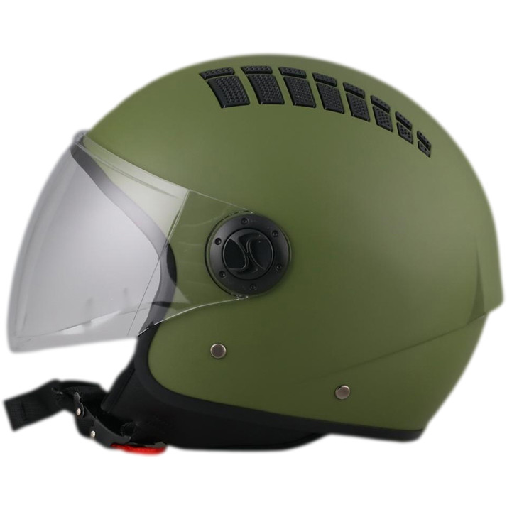 Demi-Jet Moto Helmet BHR 810 Air Matt Green