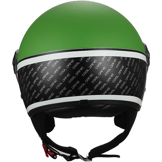 Demi-Jet Motorcycle Helmet BHR 801 Cool Drive Green Visor