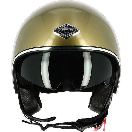 Demi Jet Motorcycle Helmet Custom Astone MINIJET 66 Gold Roses