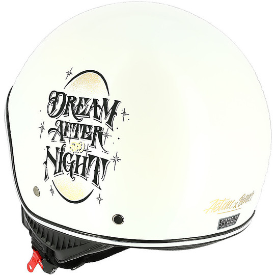 Demi Jet Motorcycle Helmet Custom Astone MINIJET 66 New Trad White