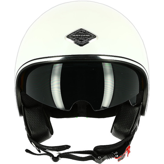 Demi Jet Motorcycle Helmet Custom Astone MINIJET 66 New Trad White