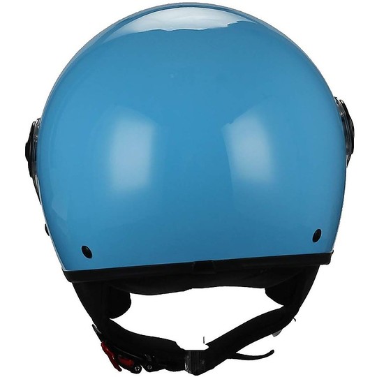 Demi-Jet Motorcycle Helmet Domed Visor BHR 801 Blue