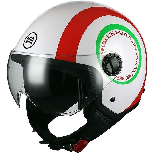 Demi-Jet Motorcycle Helmet Domed Visor BHR 801 Cool C