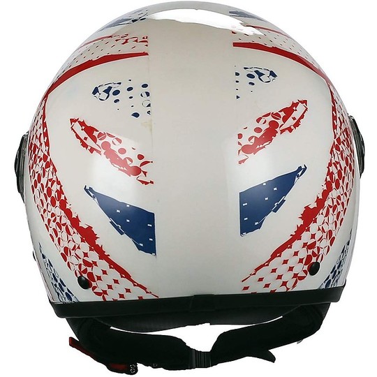 Demi-Jet Motorcycle Helmet Domed Visor BHR 801 England A