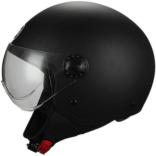 Demi-Jet Motorcycle Helmet Domed Visor BHR 801 Matt Black